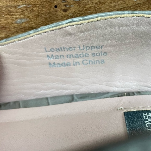 Zac Posen Tan Leather Reptile Print Slingback Point Toe Kitten Heels size 8 - Picture 6 of 12